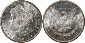 1883-S Morgan Silver Dollar. MS-63 (PCGS).
Fully struck with bountiful mint luster, this is a lovely Choice example of a scarcer early date Morgan do...