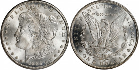 1885-CC Morgan Silver Dollar. MS-66 (PCGS). OGH.
Full, billowy mint frost shines forth powerfully from brilliant, snow-white surfaces. Sharply struck...