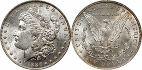 1886-O Morgan Silver Dollar. MS-62 (PCGS).
With a sharp strike, full luster and virtually brilliant surfaces, this is an endearing BU example of a we...