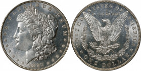 1887/6 Morgan Silver Dollar. VAM-2. Top 100 Variety. MS-65 (PCGS).
This is a sharply defined, fully lustrous Morgan dollar with satiny gem surfaces. ...