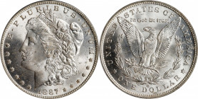 1887/6-O Morgan Silver Dollar. VAM-3. Top 100 Variety. MS-64 (PCGS).
Sufficiently bold in strike by the standards of the issuing mint, this brilliant...