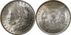1887/6-O Morgan Silver Dollar. VAM-3. Top 100 Variety. MS-63+ (PCGS). CAC.
This is a delightful example, both sides bathed in billowy mint luster wit...
