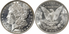 1889-O Morgan Silver Dollar. MS-64+ (PCGS). CAC.
Exceptionally sharp in strike for this challenging New Orleans Mint issue, brilliant surfaces that a...