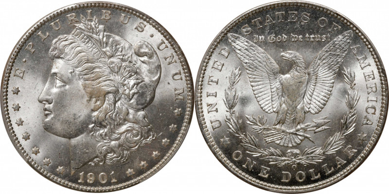 1901-O Morgan Silver Dollar. MS-66+ (PCGS). CAC.
Brilliant satin surfaces are u...