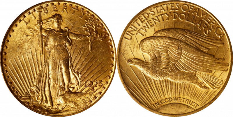 1915 Saint-Gaudens Double Eagle. MS-62 (PCGS). CAC. OGH.
Fully lustrous with go...