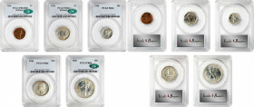 1936 Proof Set. (PCGS).
All examples are individually graded and encapsulated by PCGS. Included are: 1936 Lincoln Cent. Brilliant Proof-64 RD (PCGS)....