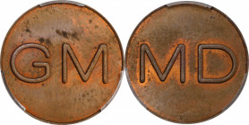 Undated (June 1964) General Motors Roller Press Experimental Cent. Judd-Unlisted, Pollock-4054. Rarity-8. Copper. Plain Edge. MS-62 BN (PCGS).
20 mm....