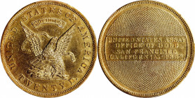 1853 United States Assay Office of Gold $20. K-18. Rarity-2. 900 THOUS. AU Details--Cleaned (PCGS).
This is one of the most frequently encountered ty...