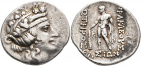ISLANDS OFF THRACE, Thasos. Circa 148-90/80 BC. Tetradrachm (Silver, 32 mm, 17.00 g, 12 h). Head of youthful Dionysos to right, wearing tainia and wre...