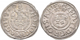 GERMANY. Magdeburg (Stadt). Groschen 1616 (Silver, 20 mm, 1.30 g, 12 h) ✱MO NO CI MAGDEB✱ The Maid of Magdeburg standing on city gate. Rev. MATI D G R...