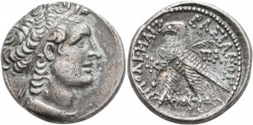 PTOLEMAIC KINGS OF EGYPT. Ptolemy XII Neos Dionysos (Auletes), restored, 55-51 BC. Tetradrachm (Silver, 26 mm, 9.67 g, 12 h), Alexandria, RY 20 = 33/2...
