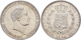 GERMANY. Mecklenburg-Schwerin. Paul Friedrich, 1837-1842. 2/3 Taler 1840 (Silver, 32 mm, 13.22 g, 12 h), Schwerin. PAUL FRIEDR GROSSHERZOG V. MECKLENB...