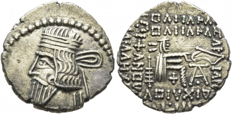 KINGS OF PARTHIA. Pakoros I, circa 78-120. Drachm (Silver, 19 mm, 3.82 g, 12 h),...
