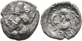 KINGS OF PERSIS. Kapat (Napad), 1st century AD. Hemidrachm (Silver, 15 mm, 1.66 g, 10 h), Istakhr (Persepolis). Diademed and draped bust of Napad to l...