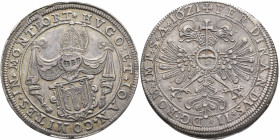 GERMANY. Montfort (Grafschaft). Hugo XVIII and Johann VII, 1619-1625. Taler 1621 (Silver, 40 mm, 28.52 g, 12 h), Erolzheim. ✱HVGO ET IOAN COMITES IN M...