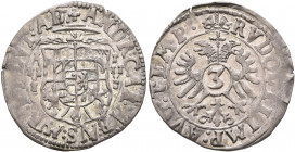 GERMANY. Murbach & Lüders. Andreas von Österreich, 1587-1600. 3 Kreuzer (Silver, 22 mm, 1.81 g, 12 h), Gebweiler, no date. ✠ANDR CAR AB AVS MVR B ET L...