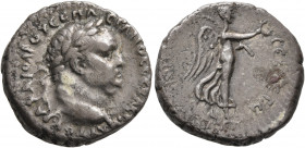 CAPPADOCIA. Caesaraea-Eusebia. Vespasian, 69-79. Didrachm (Silver, 20 mm, 6.93 g, 12 h), 76/7. ΑΥΤΟΚΡΑ ΚΑΙϹΑΡ ΟΥЄϹΠΑϹΙΑΝΟϹ ϹЄΒΑϹΤΟϹ Laureate head of V...