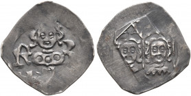 GERMANY. Nürnberg (Burggrafschaft). Friedrich V, 1361-1397. Pfennig (Silver, 16 mm, 0.62 g, 12 h), Langenzenn. Bust of Friedrich facing between F-Z, t...