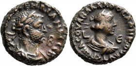 EGYPT. Alexandria. Aurelian, with Vabalathus, 270-275. Tetradrachm (Bronze, 20 mm, 9.06 g, 12 h), RY 2 and RY 5 = 271/2. [AYT K Λ AY]PHΛIANOC CЄB / L ...