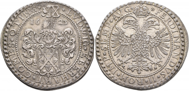 GERMANY. Öttingen, Grafschaft. Ludwig Eberhard, 1622-1634. Taler 1623 (Silver, 4...