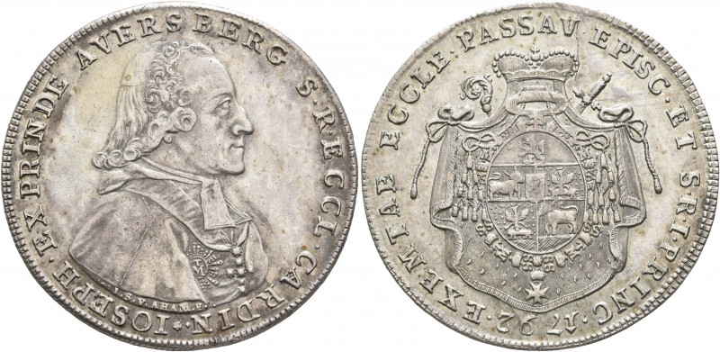 GERMANY. Passau. Josef Franz Anton von Auersperg, 1783-1795. Konventionstaler 17...