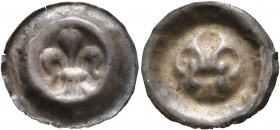 GERMANY. Pommern-Demmin [Dymin] (Stadt). 1260-1270. Hohlpfennig (Silver, 17 mm, 0.36 g). Fleur de lis. Rev. Incuse of obverse. Dannenberg (Pommern) pl...