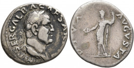 Galba, 68-69. Denarius (Silver, 19 mm, 3.28 g, 5 h), Rome, circa July 68-January 69. IMP SER GALBA CAESAR AVG Laureate and draped bust of Galba to rig...