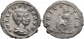 Julia Maesa, Augusta, 218-224/5. Denarius (Silver, 19 mm, 3.19 g, 12 h), Rome. IVLIA MAESA AVG Draped bust of Julia Maesa to right. Rev. PVDICITIA Pud...