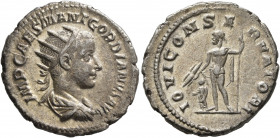 Gordian III, 238-244. Antoninianus (Silver, 22 mm, 3.25 g, 6 h), Rome, 238. IMP CAES M ANT GORDIANVS AVG Radiate, draped and cuirassed bust of Gordian...