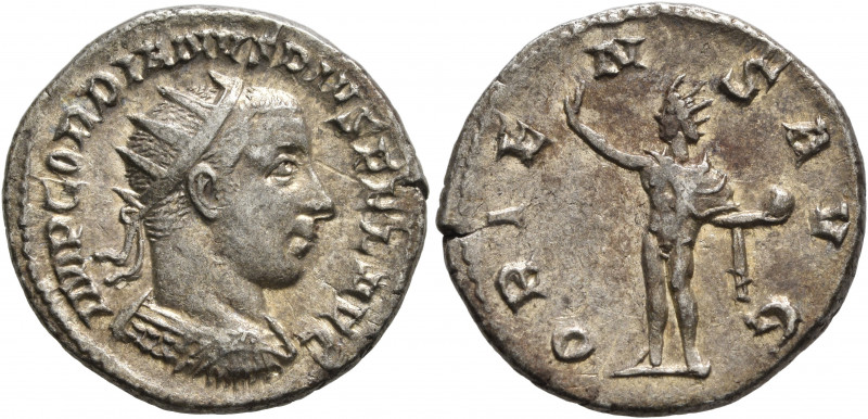 Gordian III, 238-244. Antoninianus (Silver, 22 mm, 4.48 g, 12 h), Antiochia, 242...