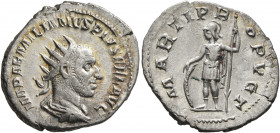 Aemilian, 253. Antoninianus (Silver, 22 mm, 3.37 g, 6 h), Rome. IMP AEMILIANVS PIVS FEL AVG Radiate, draped and cuirassed bust of Aemilian to right, s...
