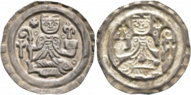 GERMANY. Reichenau, Abtei. Konrad von Zimmern, 1234-1255. Bracteate (Silver, 21 mm, 0.46 g), Radolfzell. Mitred abbot facing, holding crosier in his r...