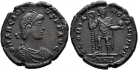 Arcadius, 383-408. Maiorina (Bronze, 22 mm, 5.34 g, 11 h), Nicomedia, 392-395. D N ARCADIVS P F AVG Pearl-diademed, draped and cuirassed bust of Arcad...