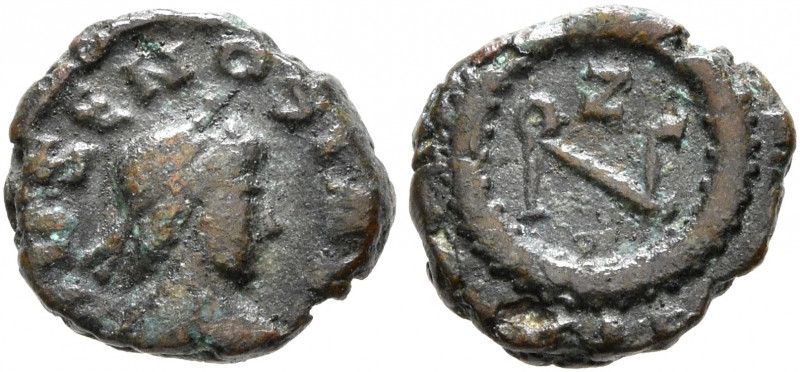 Zeno, second reign, 476-491. Nummus (Bronze, 9 mm, 0.79 g, 12 h), Nicomedia. D N...