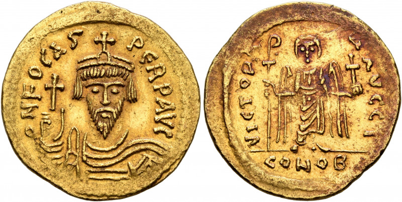 Phocas, 602-610. Solidus (Gold, 21 mm, 4.50 g, 7 h), Constantinopolis, 603-607. ...