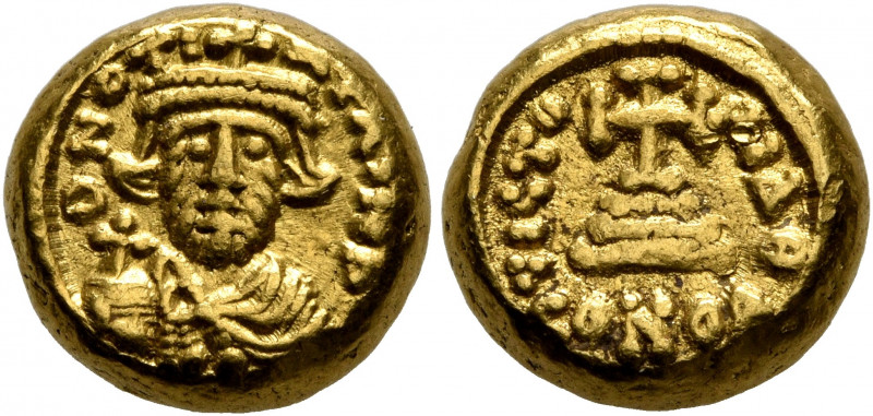 Constans II, 641-668. Solidus (Gold, 11 mm, 4.49 g, 6 h), Carthage, 647-651. D N...