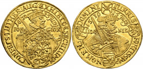 GERMANY. Sachsen-Albertinische Linie. Johann Georg I, 1615-1656. 2 Dukaten 1630 (Gold, 30 mm, 6.95 g, 12 h), on the centenary of the Augsburg Confessi...
