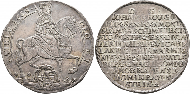 GERMANY. Sachsen-Albertinische Linie. Johann Georg II, 1656-1680. Taler 1658 (Si...