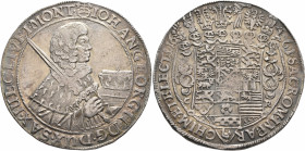 GERMANY. Sachsen-Albertinische Linie. Johann Georg II, 1656-1680. Taler 1661 (Silver, 45 mm, 29.18 g, 12 h), Dresden (Orb) IOHAN GEORG II D G DUX SAX ...