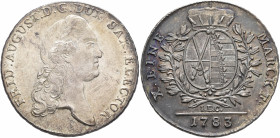 GERMANY. Sachsen-Albertinische Linie. Friedrich August III, 1763-1827. Konventionstaler 1783 (Silver, 40 mm, 28.00 g, 12 h), Dresden FRID AUGUST D G D...