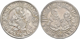 GERMANY. Sachsen-Ernestinische Linie. Johann Friedrich II, Johann Wilhelm and Johann Friedrich III, 1554-1557. Taler (Silver, 40 mm, 28.82 g, 12 h), S...