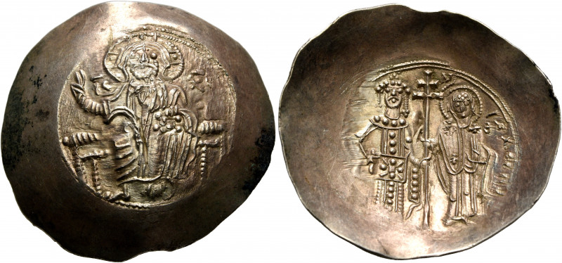 Manuel I Comnenus, 1143-1180. Aspron Trachy (Electrum, 32 mm, 4.41 g, 6 h), Cons...