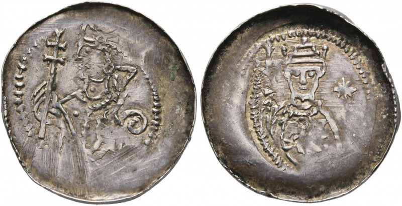 GERMANY. Selz, Abtei. Circa 1160-1170. Pfennig (Silver, 19 mm, 0.93 g, 1 h). Bus...