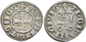 CRUSADERS. Duchy of Athens. Gui II de La Roche, 1287-1308. Denier tournois (Silver, 18 mm, 0.74 g, 3 h), Thebes. +GVI DVX ATENES Cross. Rev. +THEBANI ...