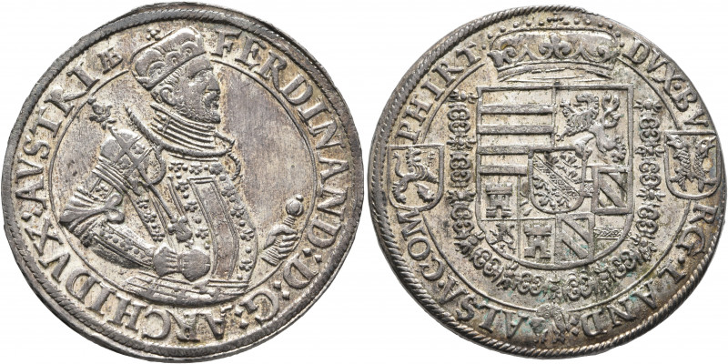 AUSTRIA. Holy Roman Empire. Ferdinand II, Archduke, 1564-1595. Taler (Silver, 40...