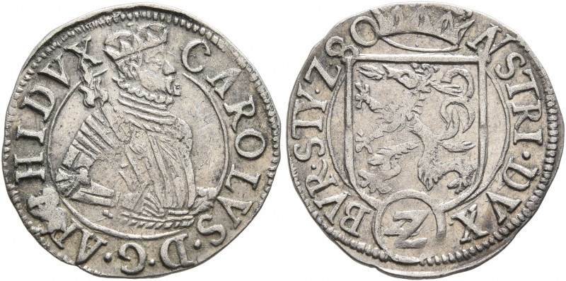 AUSTRIA. Holy Roman Empire. Karl II, Archduke, 1564-1590. 2 Kreuzer 1580 (Silver...