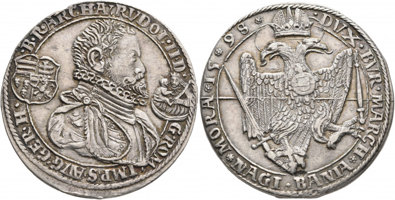 AUSTRIA. Holy Roman Empire. Rudolf II, Emperor, 1576-1611. Taler 1598 (Silver, 4...