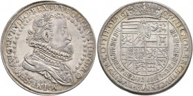 AUSTRIA. Holy Roman Empire. Rudolf II, Emperor, 1576-1611. Halbtaler 1603 (Silver, 35 mm, 14.09 g, 12 h), Hall. RVDOLPHVS II D G ROM IMP SEM AV GER HV...