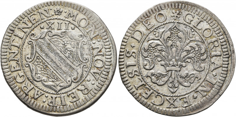 GERMANY. Straßburg (Stadt). 12 Kreuzer (Silver, 29 mm, 4.87 g, 6 h), no date (af...