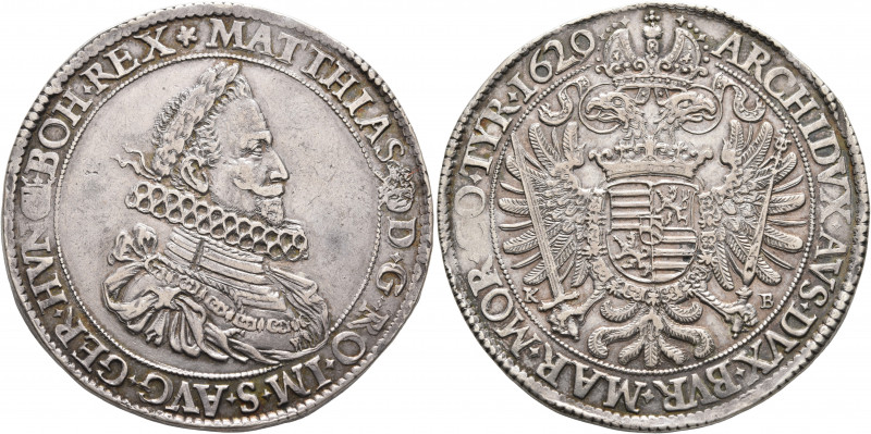 AUSTRIA. Holy Roman Empire. Matthias, Emperor, 1611-1619. Taler 1620 (Silver, 45...
